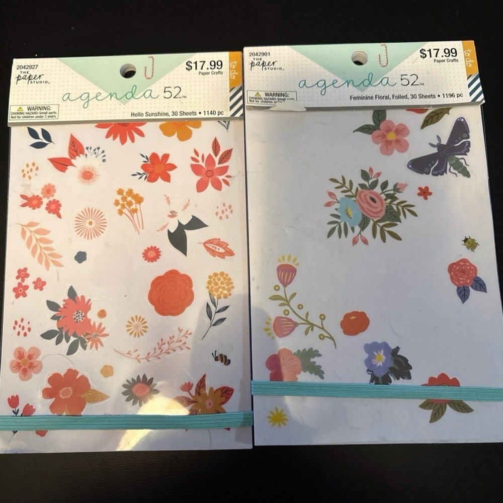 Agenda 52 Floral Design Sticker Notebooks